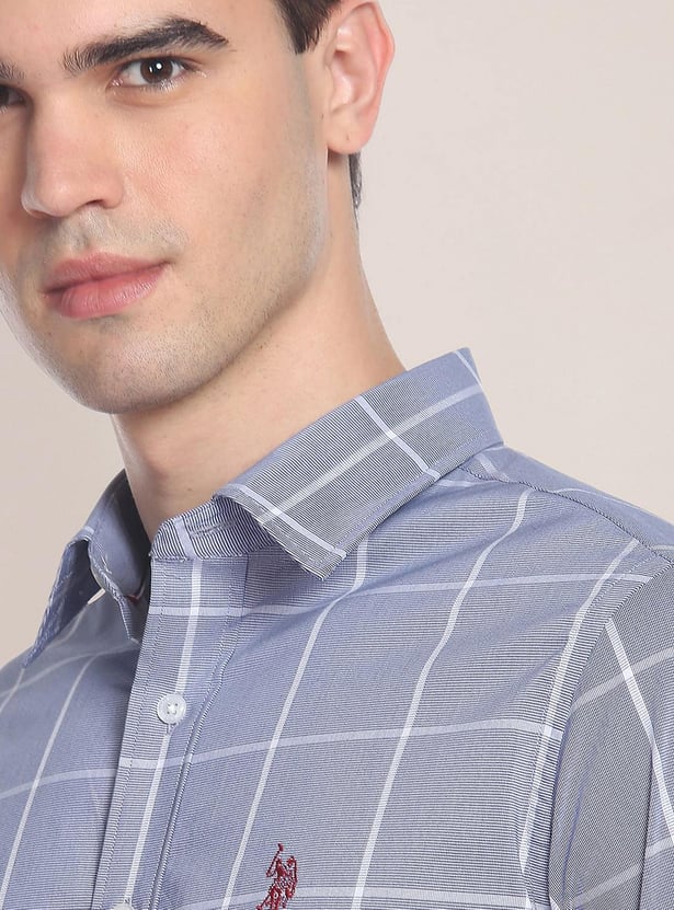 U.S. POLO ASSN. Men Checked Slim Fit Casual Shirt