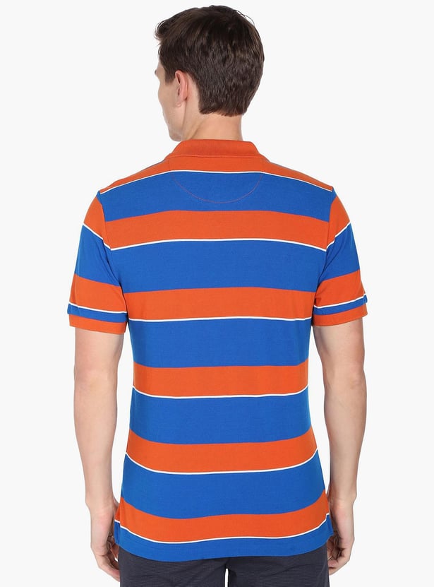 U.S. POLO ASSN. Men Striped Regular Fit Polo T-shirt