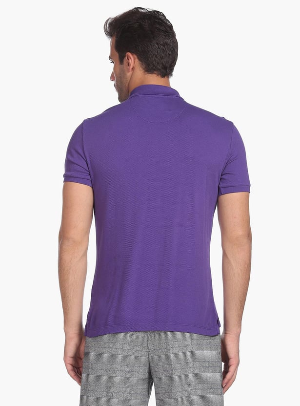 U.S. POLO ASSN. Men Solid Regular Fit Polo T-shirt