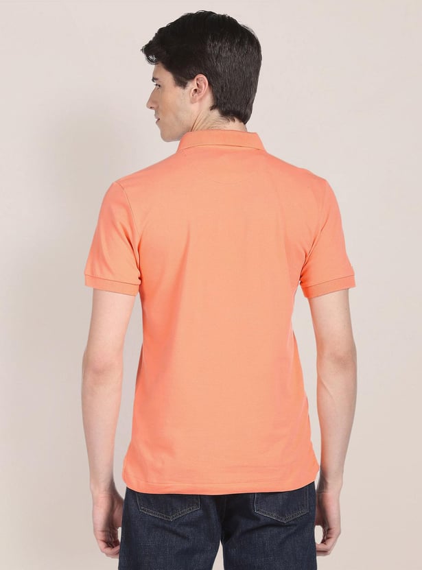 U.S. POLO ASSN. Men Solid Slim Fit Polo T-shirt