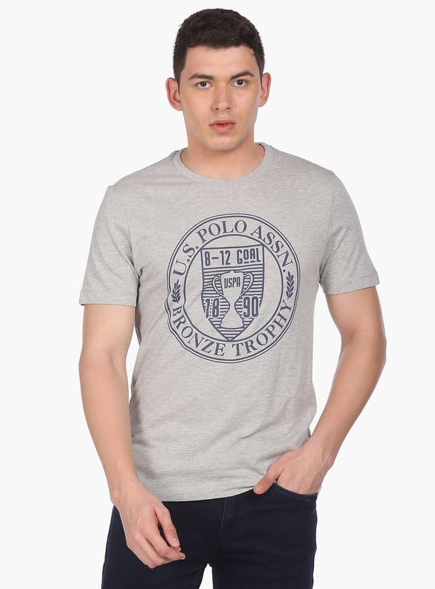 U.S. POLO ASSN. Men Crew Neck Printed Regular Fit T-Shirt