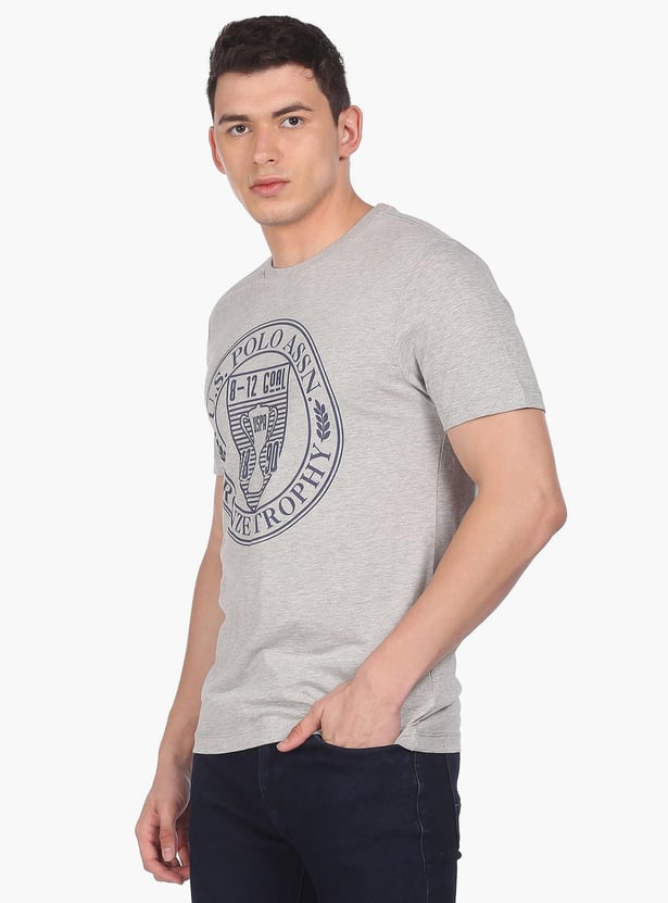 U.S. POLO ASSN. Men Crew Neck Printed Regular Fit T-Shirt