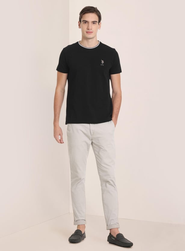 U.S.POLO ASSN. Men Solid Slim Fit T-shirt