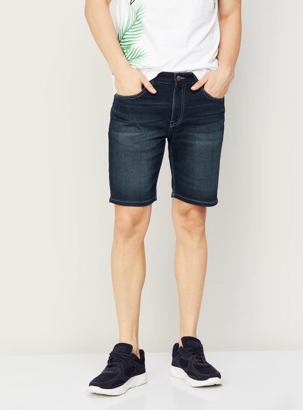 PEPE JEANS Men Washed Slim Fit Denim Shorts