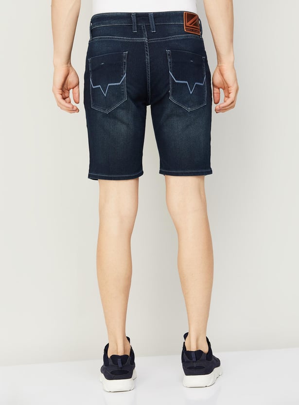 PEPE JEANS Men Washed Slim Fit Denim Shorts