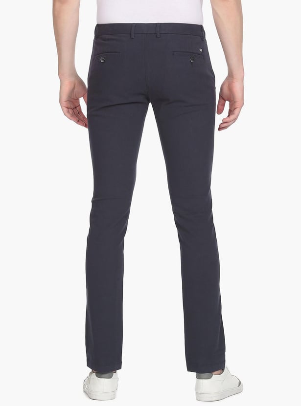 ARROW SPORT Men Solid Bronson Low Rise Casual Trousers (Slim)