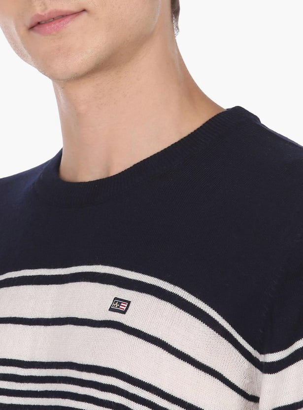 ARROW SPORT Men Striped Regular Fit Sweater