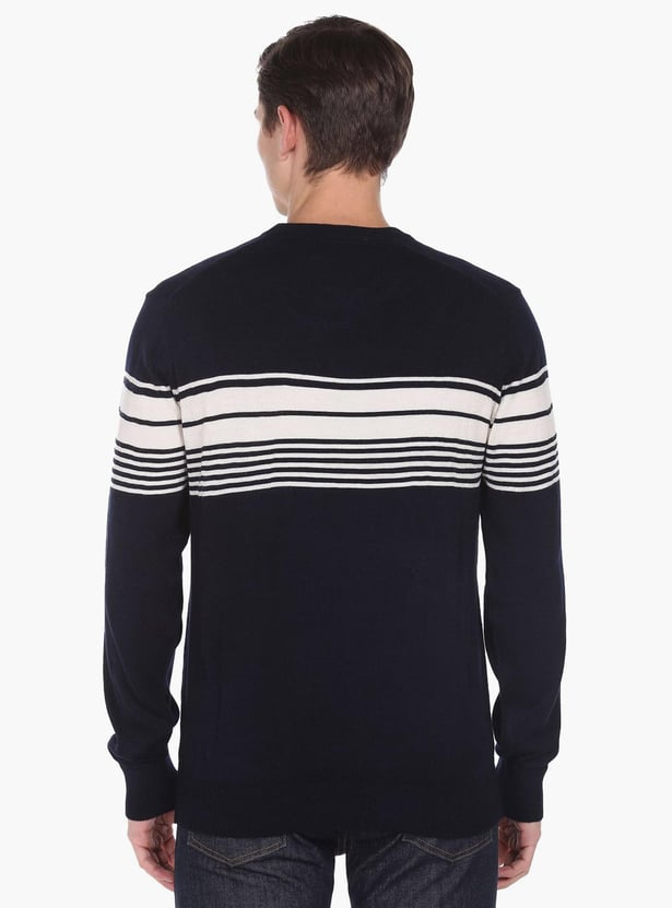 ARROW SPORT Men Striped Regular Fit Sweater