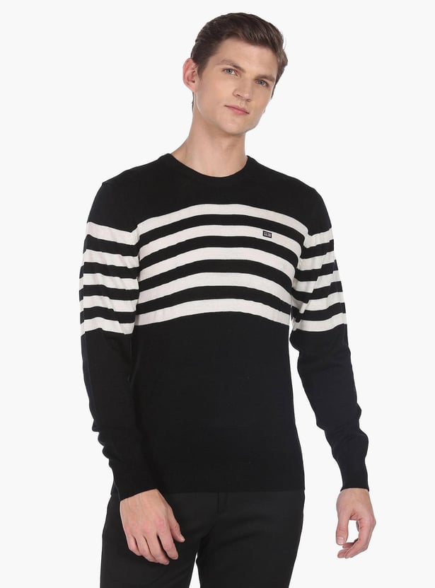 ARROW SPORT Men Striped Regular Fit Sweater