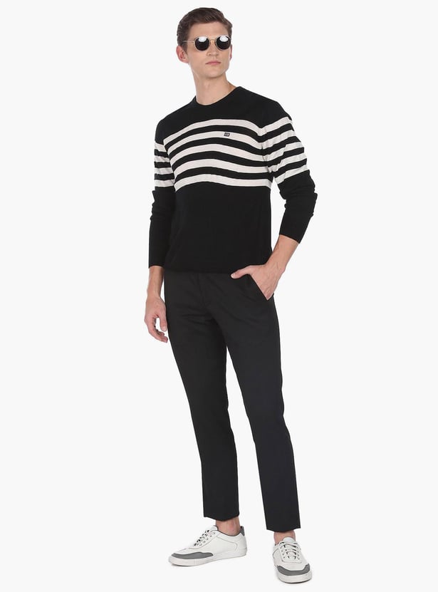 ARROW SPORT Men Striped Regular Fit Sweater