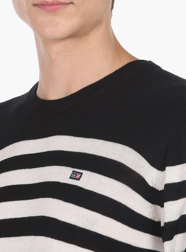ARROW SPORT Men Striped Regular Fit Sweater