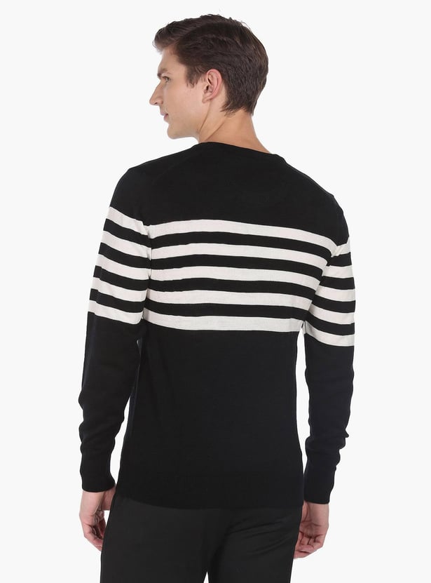 ARROW SPORT Men Striped Regular Fit Sweater
