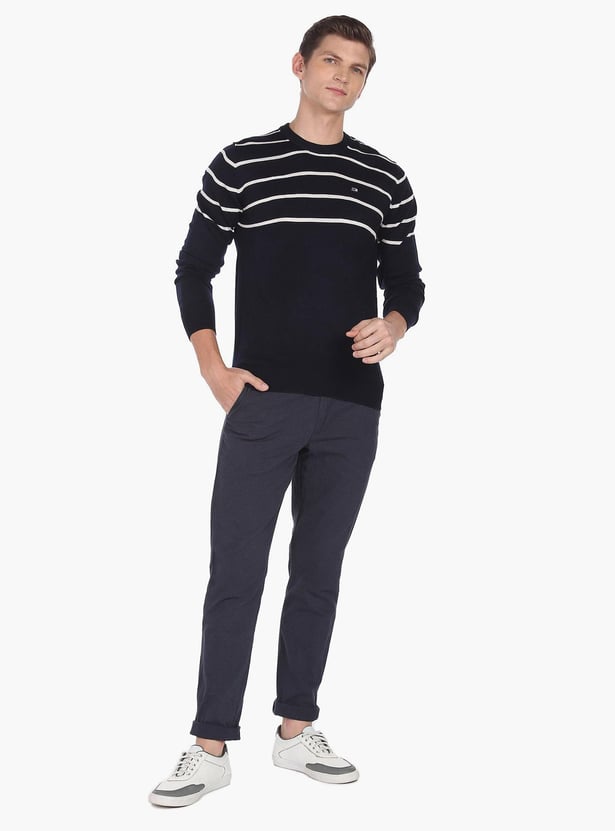 ARROW SPORT Men Full Sleeves Striped Sweater