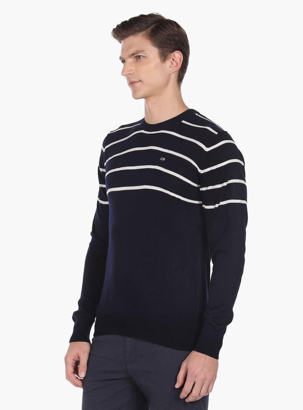 ARROW SPORT Men Full Sleeves Striped Sweater