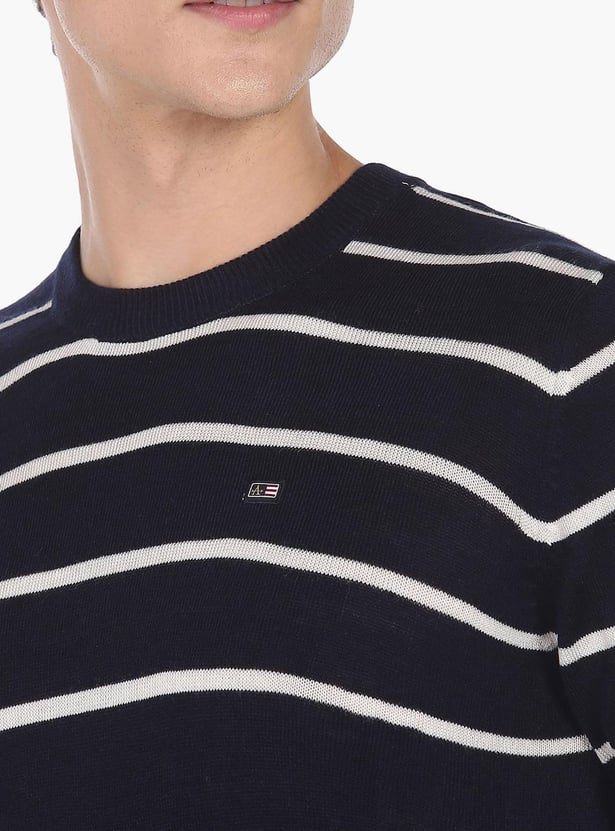 ARROW SPORT Men Full Sleeves Striped Sweater