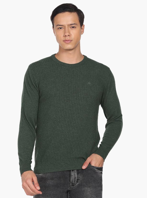 ARROW SPORT Men Textured Regular Fit Sweater