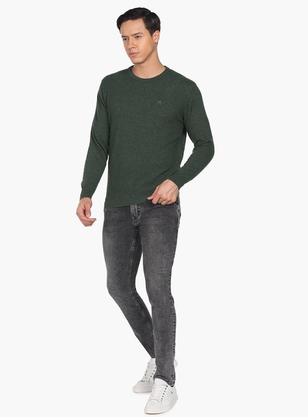 ARROW SPORT Men Textured Regular Fit Sweater
