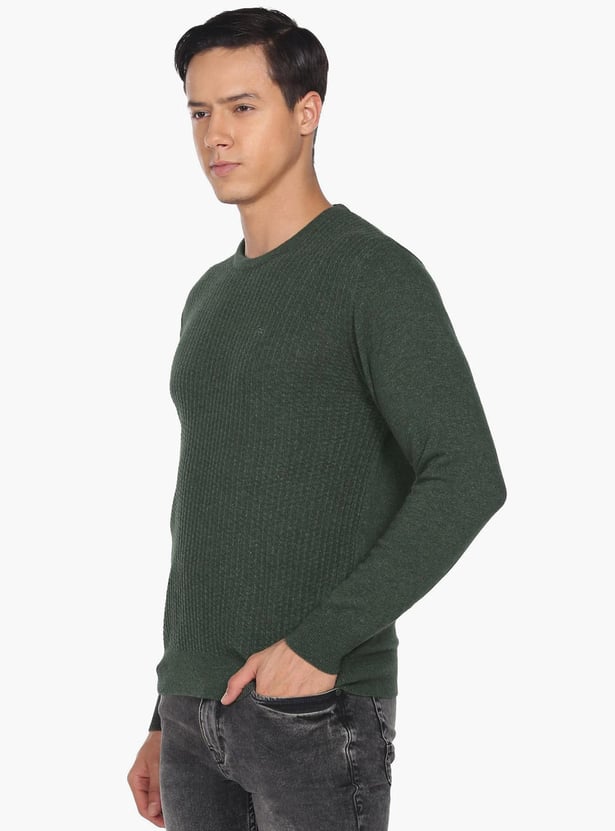 ARROW SPORT Men Textured Regular Fit Sweater
