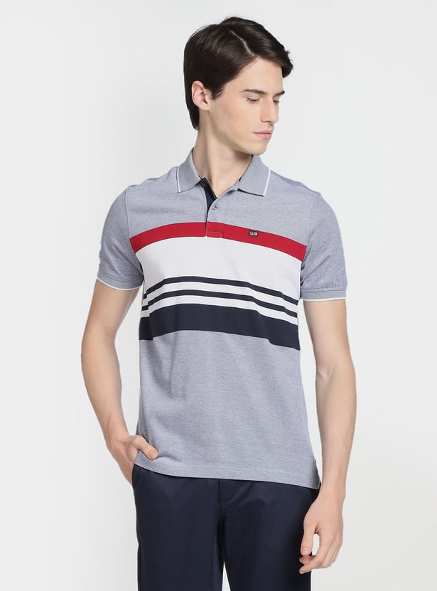 ARROW SPORT Men Striped Regular Fit Polo T-shirt