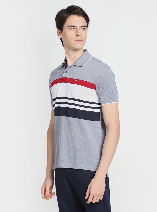 ARROW SPORT Men Striped Regular Fit Polo T-shirt