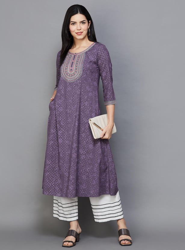 SPAN Women Embroidered Kurta