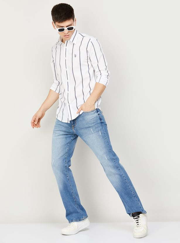 U.S.POLO ASSN. Men Striped Slim Fit Casual Shirt