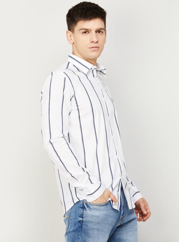 U.S.POLO ASSN. Men Striped Slim Fit Casual Shirt