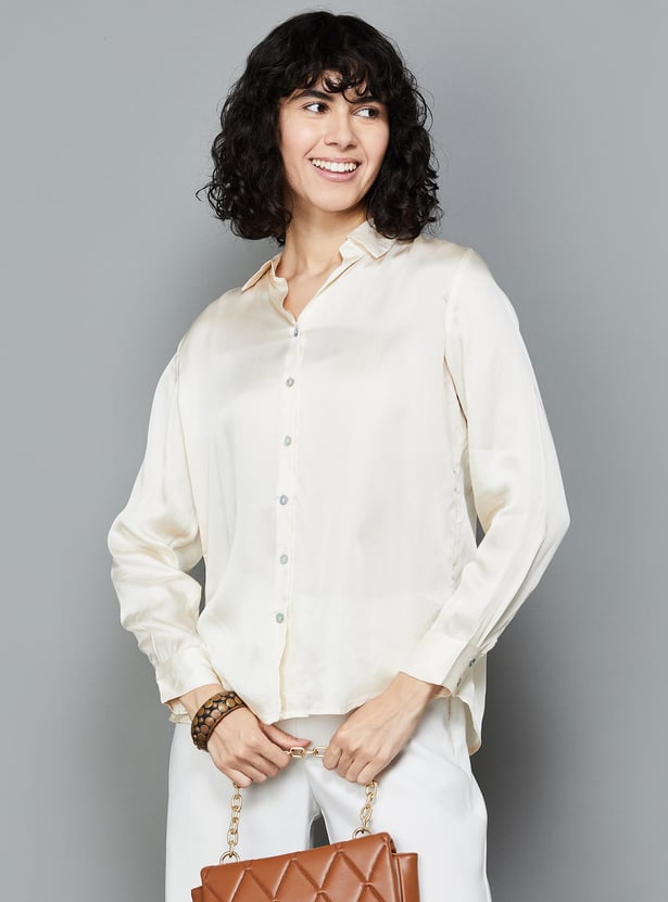 COLOUR ME Women Solid Regular Fit Shirt