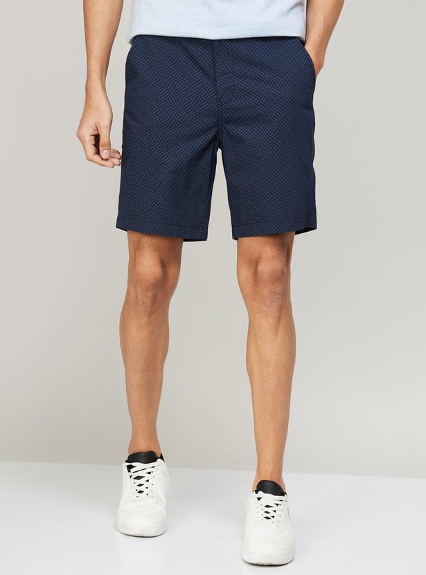 Buy UNITED COLORS OF BENETTON Men Checked Slim Fit Casual Shorts