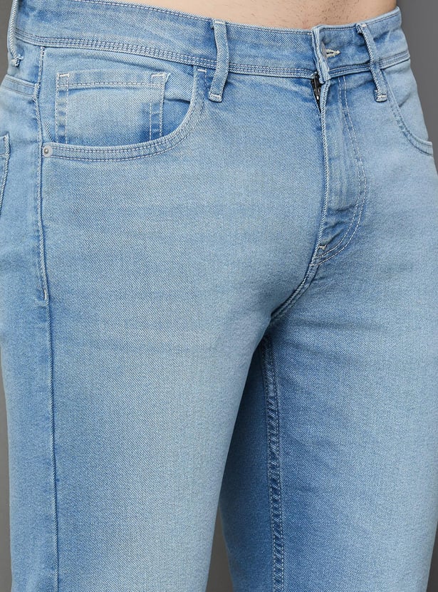 DENIMIZE Men Light Washed Slim Tapered Jeans