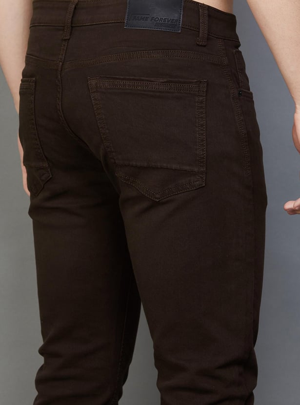 DENIMIZE Men Solid Slim Tapered Dark Jeans