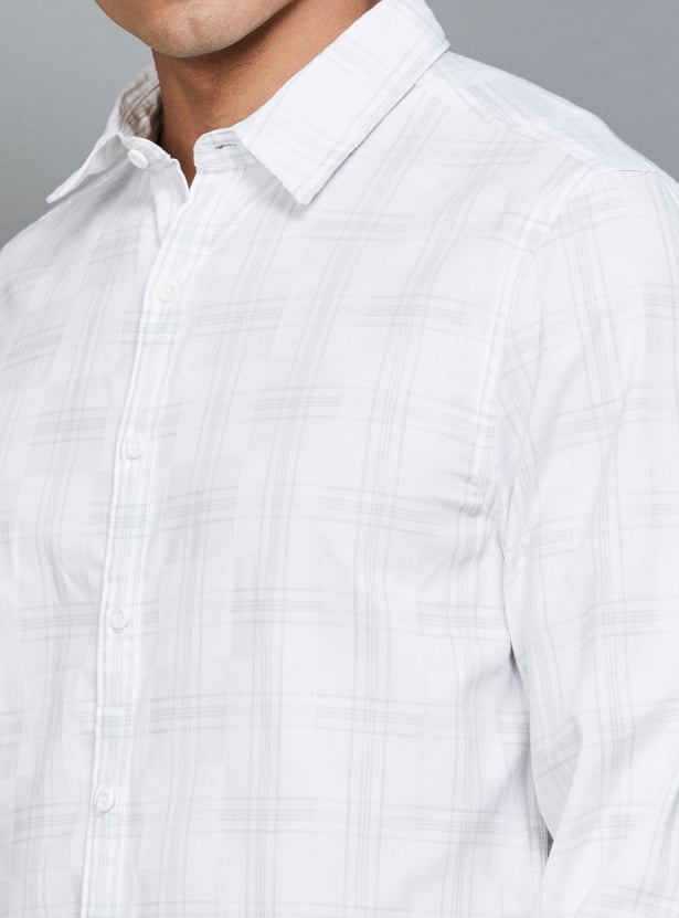 DENIMIZE Men Checked Slim Fit Casual Shirt