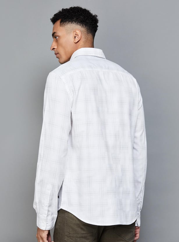 DENIMIZE Men Checked Slim Fit Casual Shirt