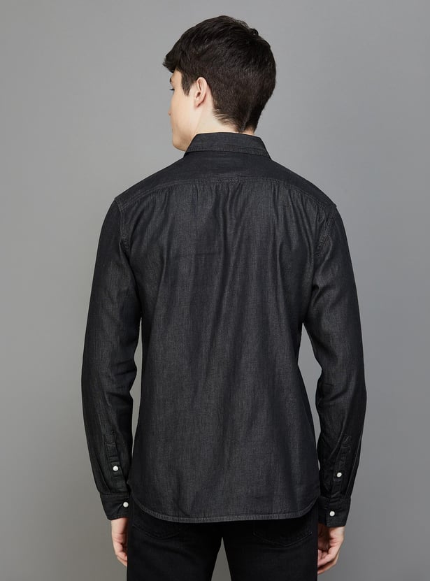 FORCA Men Regular Fit Denim Casual Shirt