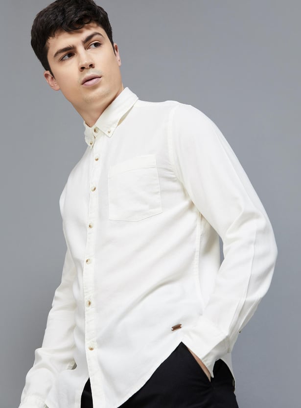 DENIMIZE Men Solid Regular Fit Casual Shirt
