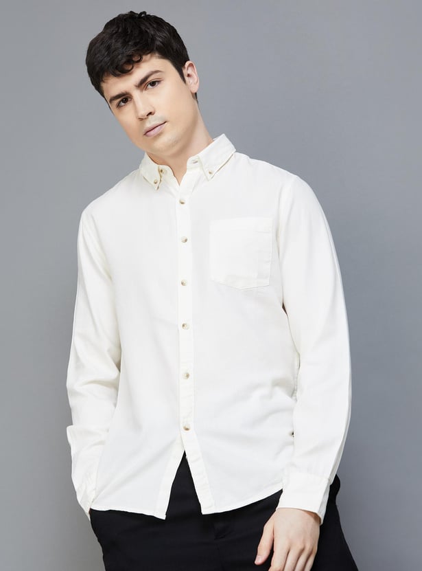 DENIMIZE Men Solid Regular Fit Casual Shirt