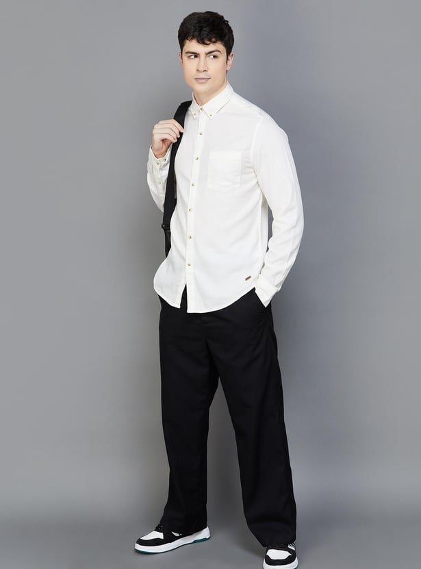 DENIMIZE Men Solid Regular Fit Casual Shirt