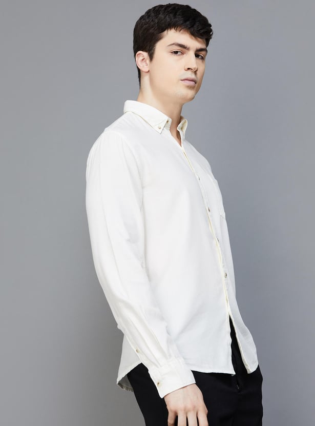 DENIMIZE Men Solid Regular Fit Casual Shirt