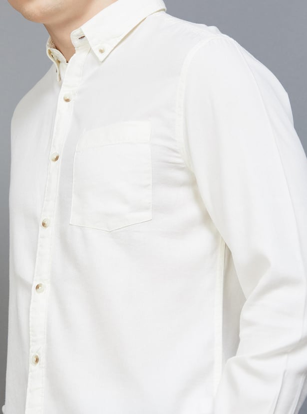 DENIMIZE Men Solid Regular Fit Casual Shirt