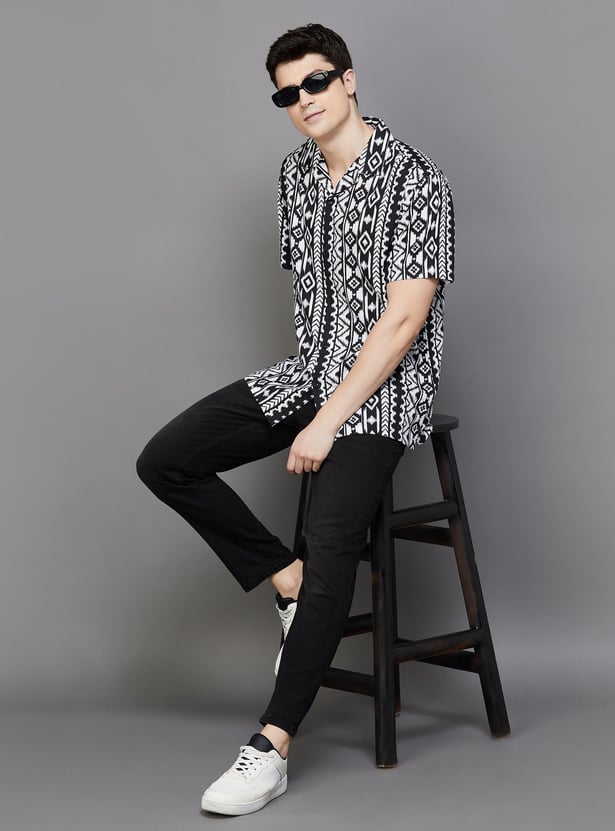 FORCA Men Printed Regular Fit Casual Shirt