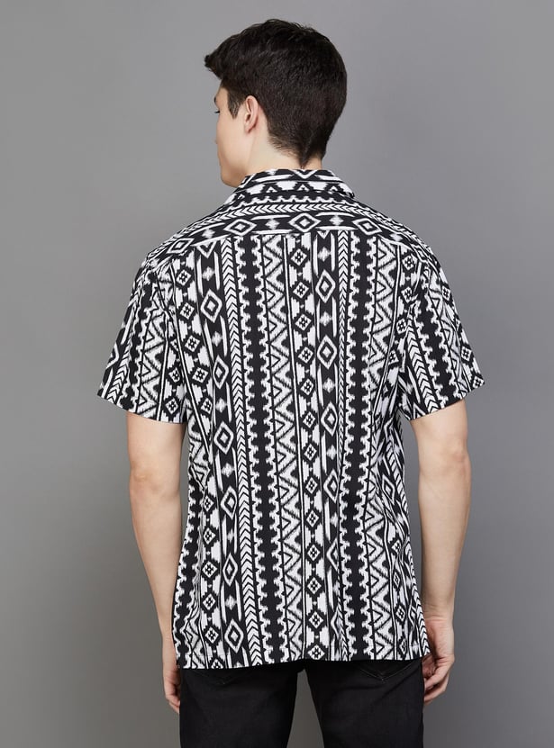 FORCA Men Printed Regular Fit Casual Shirt