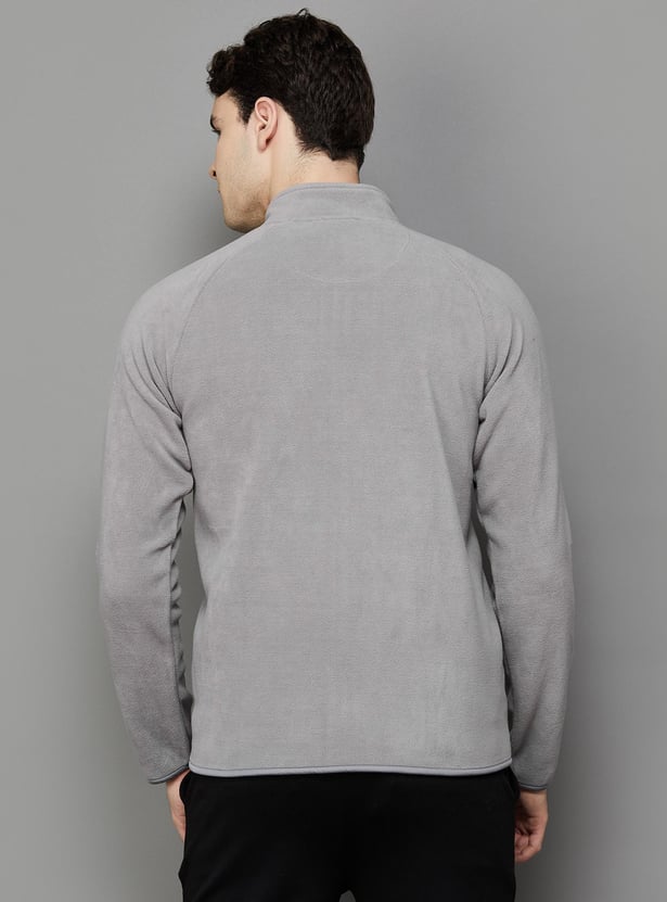 KAPPA Men Textured Zip-Up Sweatshirt