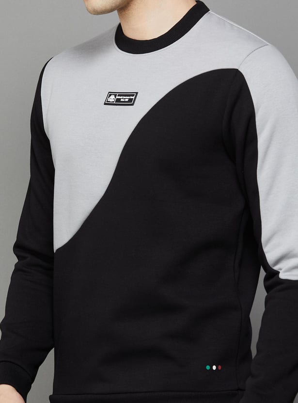 KAPPA Men Colourblocked Crew Neck Sweatshirt