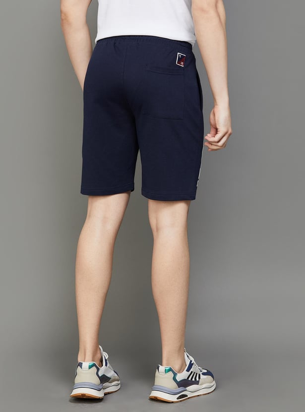 SmileyWorld Men Printed Elasticated Casual Shorts