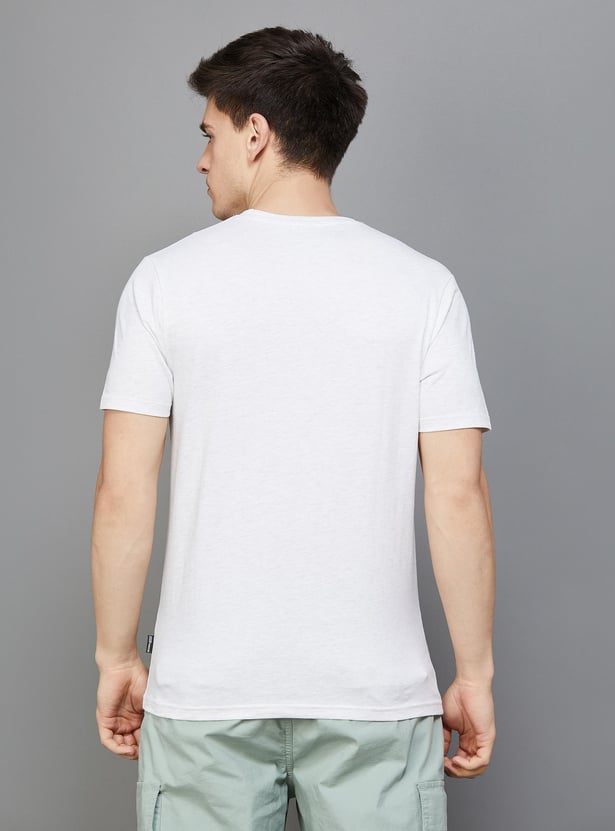 FAME FOREVER Men Printed Regular Fit Crew Neck T-shirt