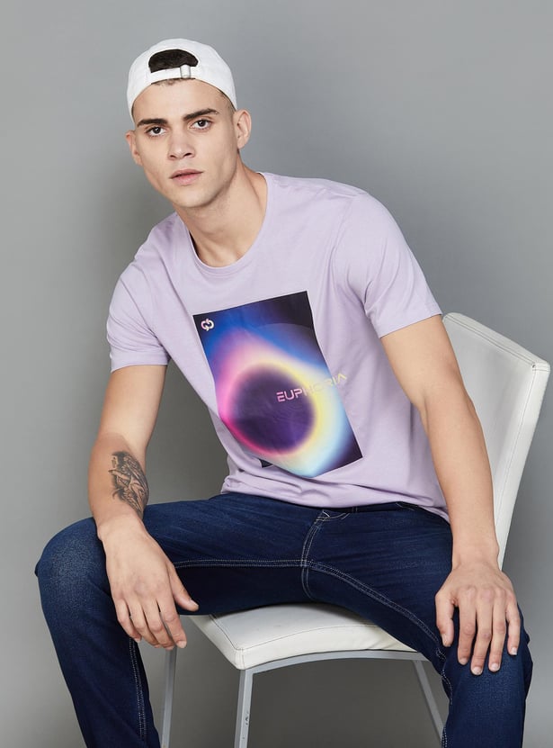 FAME FOREVER Men Graphic Print Regular Fit T-shirt