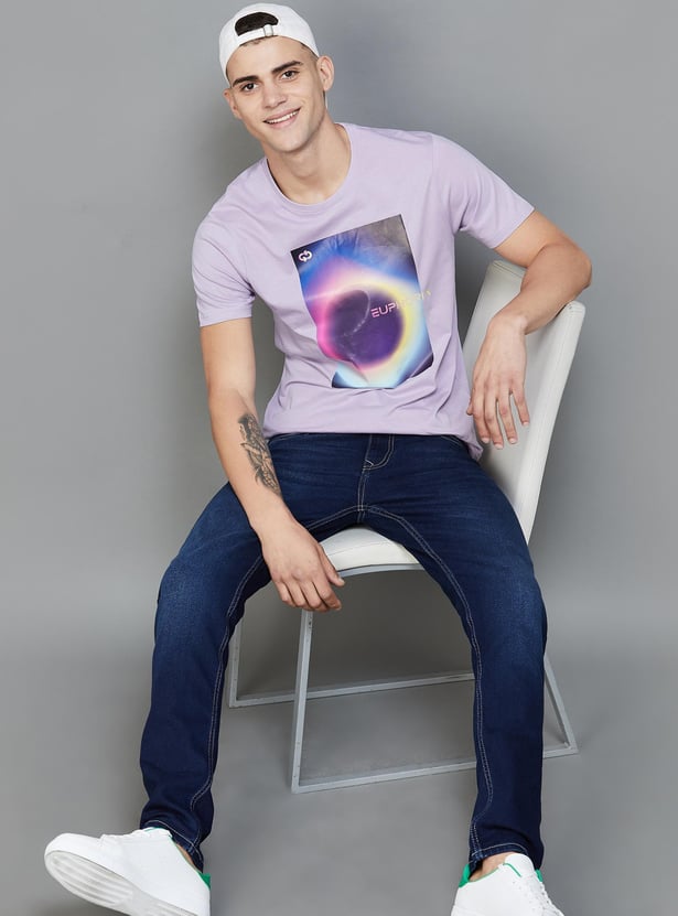 FAME FOREVER Men Graphic Print Regular Fit T-shirt