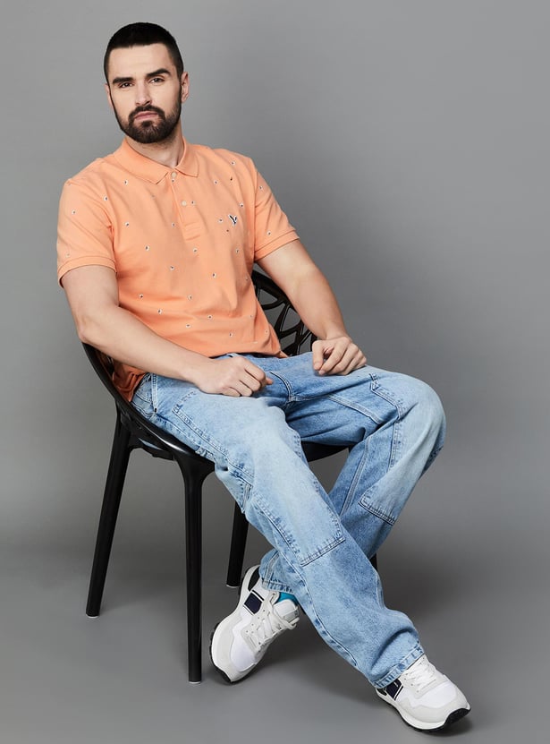 AMERICAN EAGLE Men Printed Polo T-Shirt