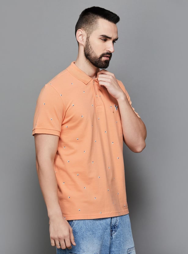 AMERICAN EAGLE Men Printed Polo T-Shirt