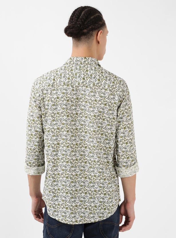 LEE Men Printed Full Sleeves Regular Fit Casual Shirt